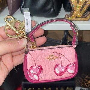 COACH CHERRY BAG CHARM 🌸🍒 NWT!!